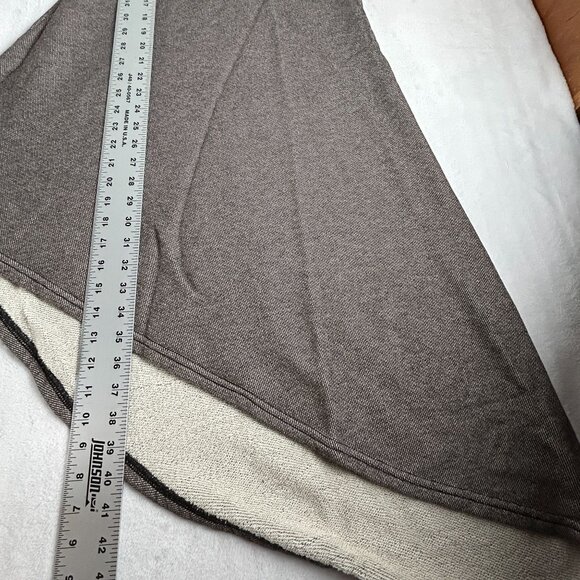 Cynthia Ashby Chocolate Heather Poncho One Size Brown Cowl Neck Asymmetric New - Picture 6 of 6